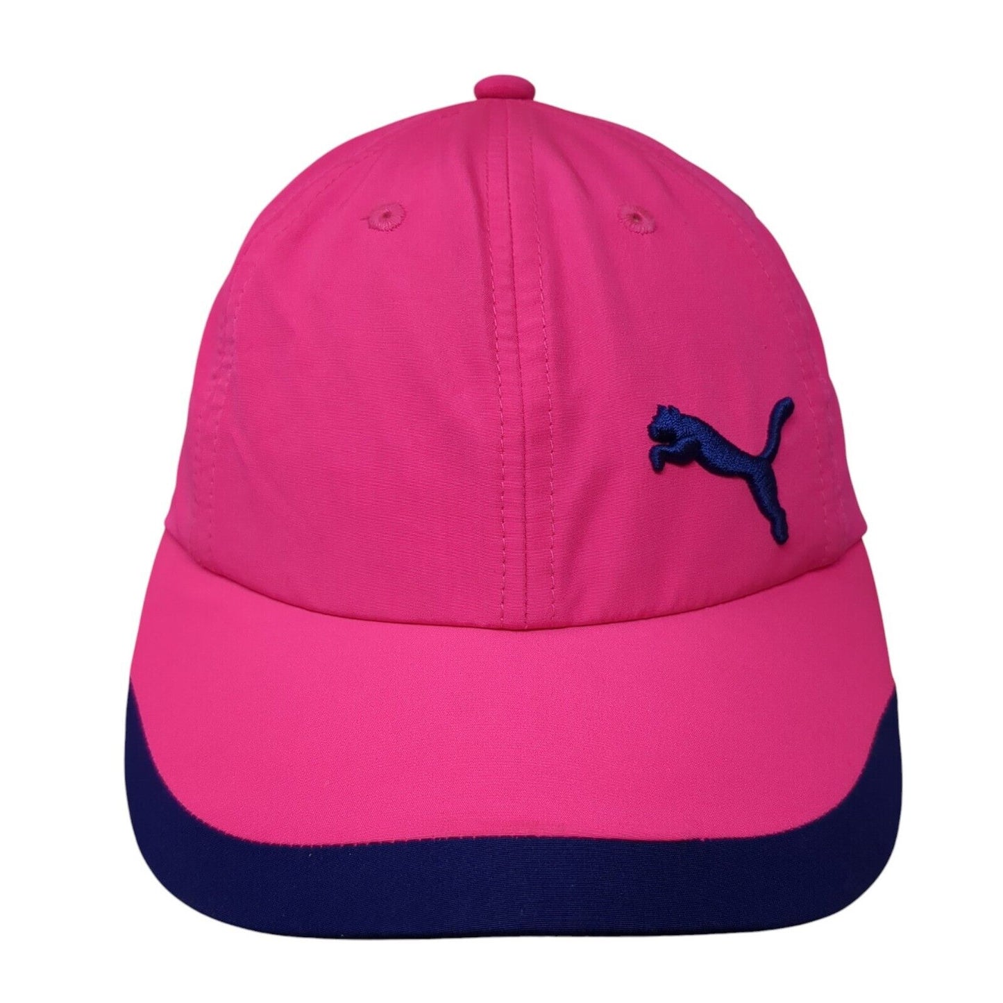 PUMA Strapback Hat Pink One Size Adjustable Embroidered Vented Holes Polyester