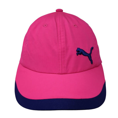 PUMA Strapback Hat Pink One Size Adjustable Embroidered Vented Holes Polyester