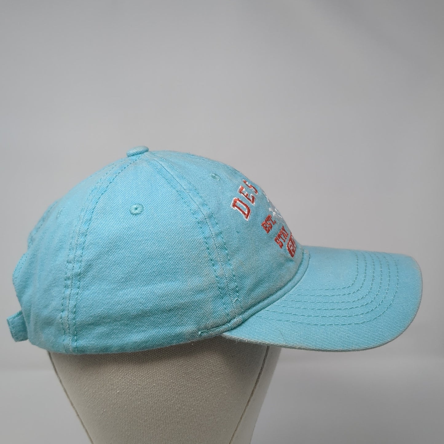 Destin Florida Stay Salty Strapback Hat Blue One Size Embroidered