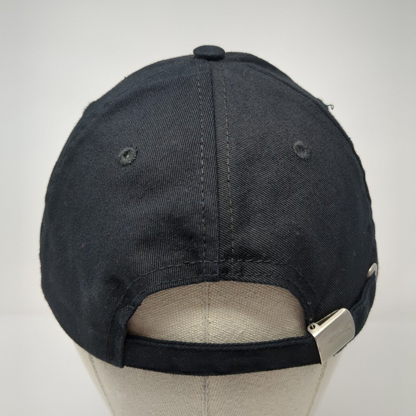 Groomsman Slideback Hat Black One Size Adjustable Embroidered Vented Holes