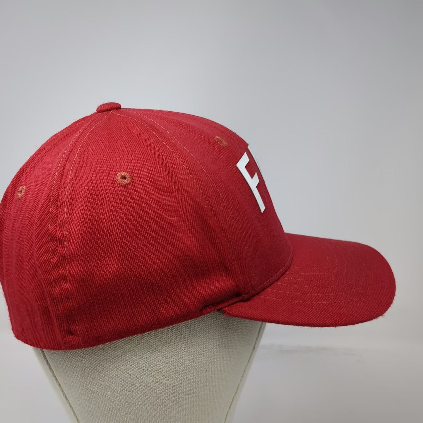 Fox Racing 5 Panel Red M Hat Flexfit Curved Brim Graphic Sport Performance Logo