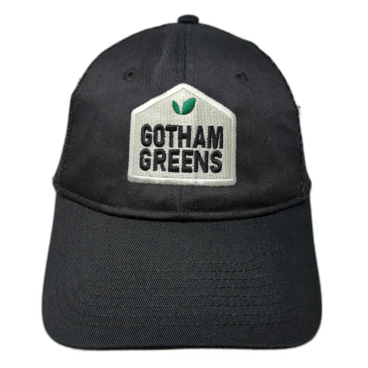 Trucker Hat Black One Size Gotham Greens Logo Patch Mesh Back Snapback Cap Poly