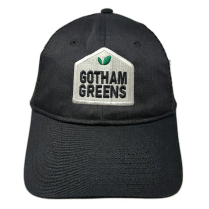Trucker Hat Black One Size Gotham Greens Logo Patch Mesh Back Snapback Cap Poly