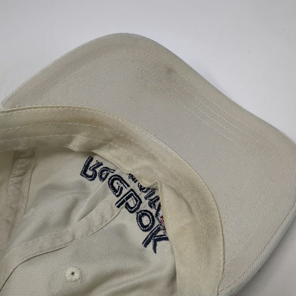 Reebok Baseball Cap Beige One Size Golf Embroidered Cotton Slideback Strap Hat