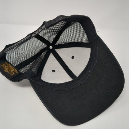JCA Underground Snapback Trucker Hat Black One Size Mesh Back Yupoong