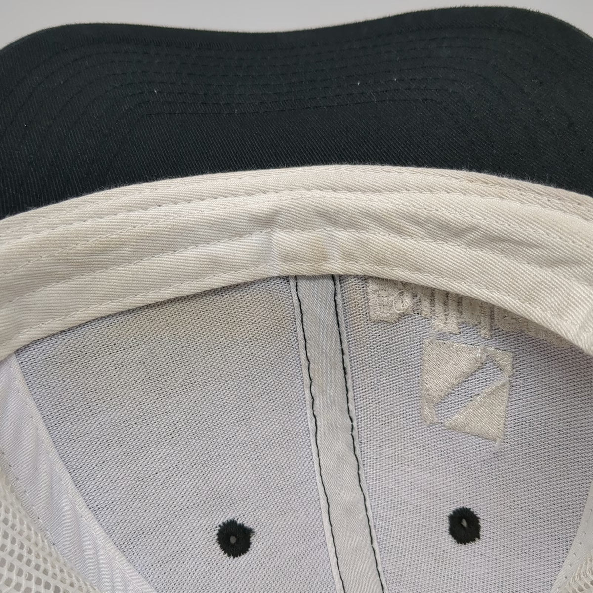 Ivory Headwear Builders FirstSource Trucker Hat Black OSFM Mesh Logo Snapback