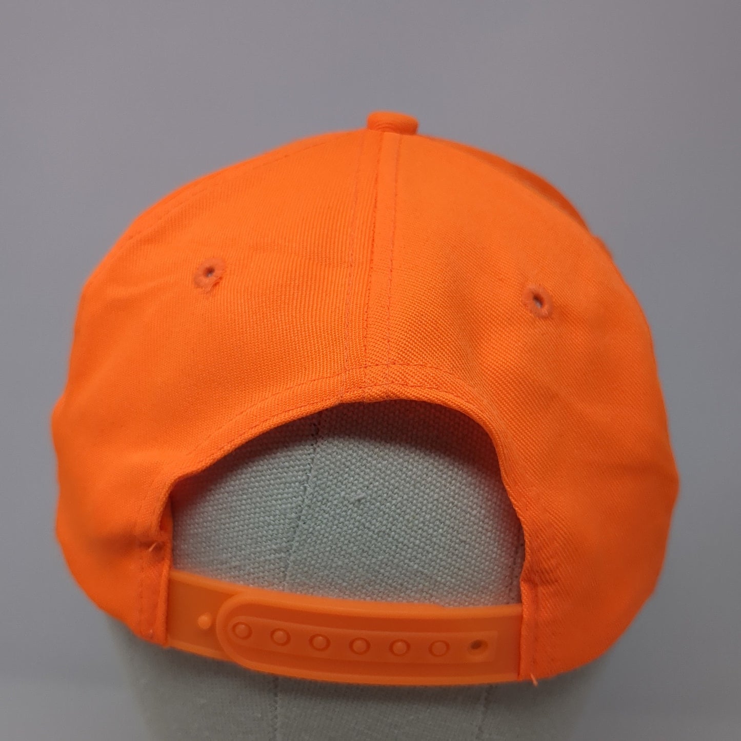 Signatures Snapback Hat Orange One Size Adjustable Vented Holes Blank