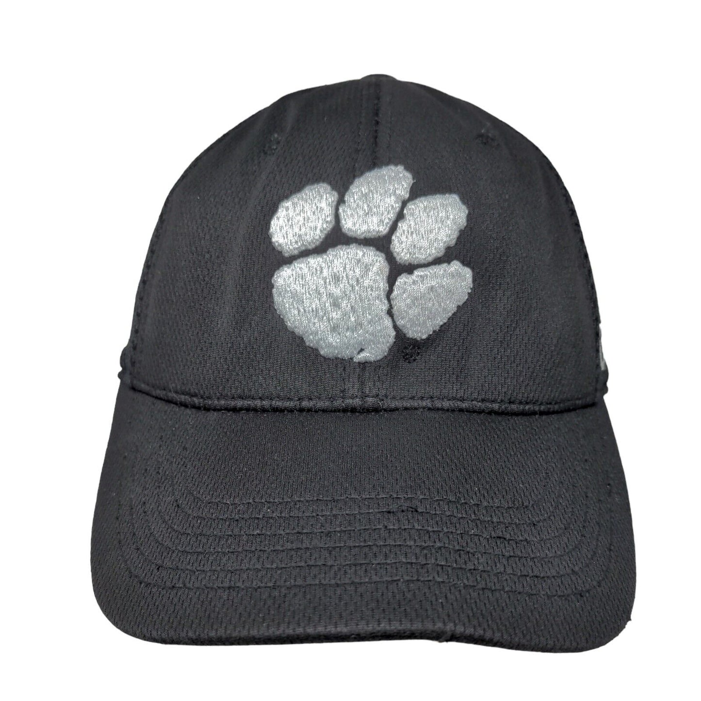 Clemson Tigers Fitted Mesh Back Hat Black OSFM Embroidered Pawn Logo NCAA