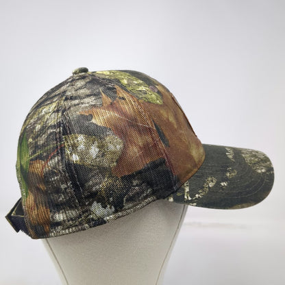 R+L Carriers Baseball Cap Green Camo One Size Mesh Back Leather Patch Hat
