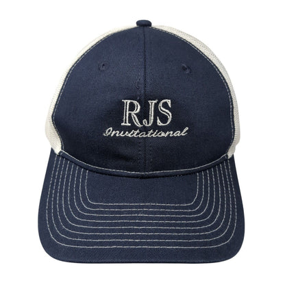 RJS Invitational Snapback Trucker Hat Blue OS Adjustable Mesh Port Authority