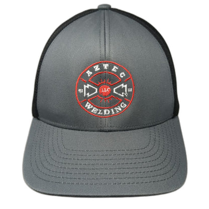 Pacific Headwear Baseball Cap Gray XL Aztec Welding LLC Fitted Mesh Hat Workwear