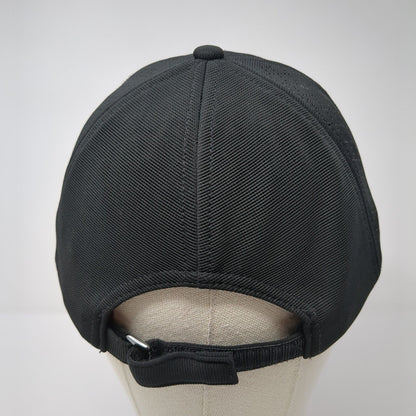 Gaiam Strapback Hat Black One Size Laser Cut Adjustable Solid 6 Panel