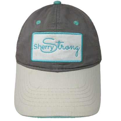 Baseball Cap Gray One Size SherryStrong Awareness Ribbon Strapback Cotton Hat