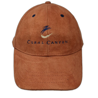 Devon & Jones Baseball Cap Orange One Size Faux Suede Coral Canyon Strapback Hat