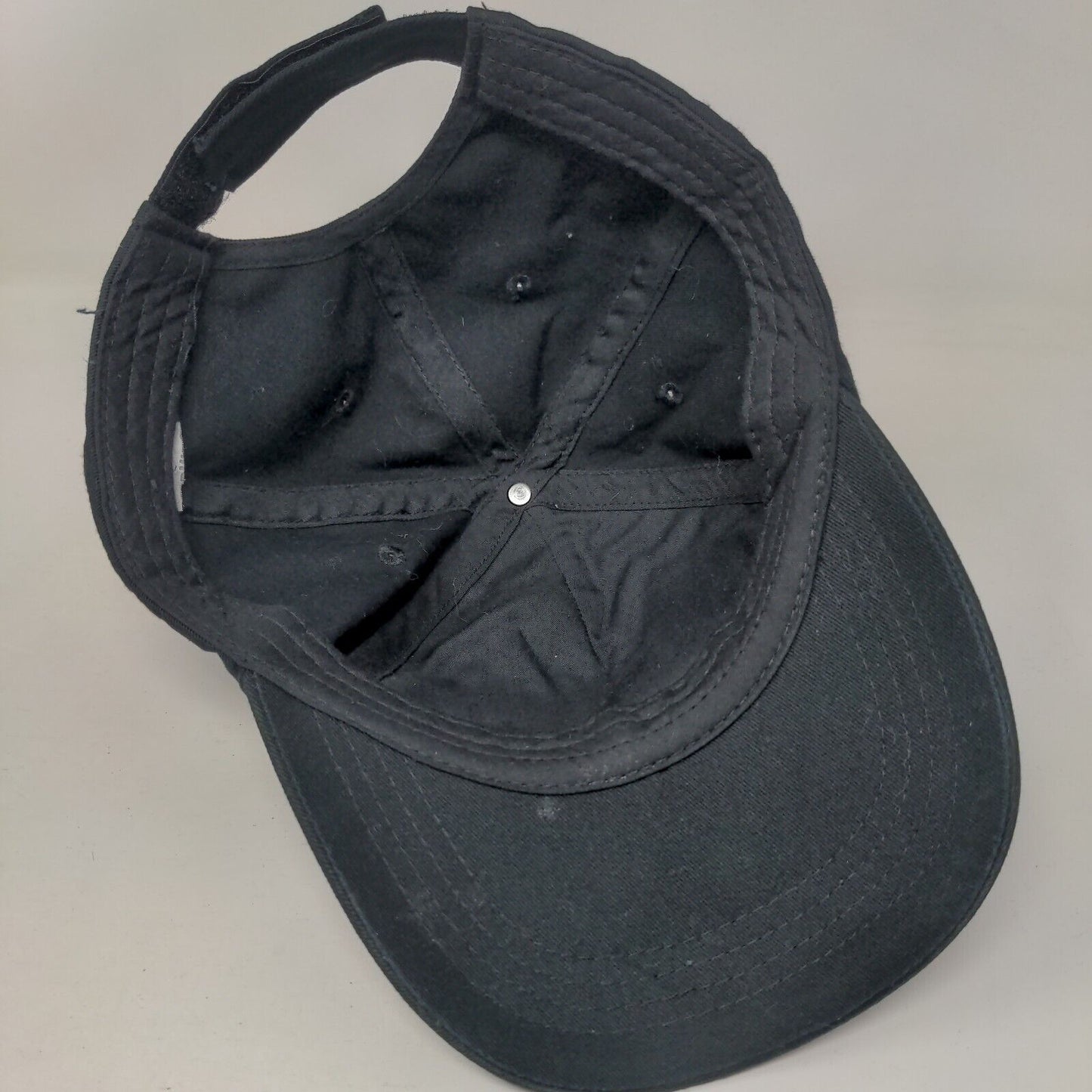 Unicorn Strapback Hat Black One Size Adjustable Solid Vent Holes