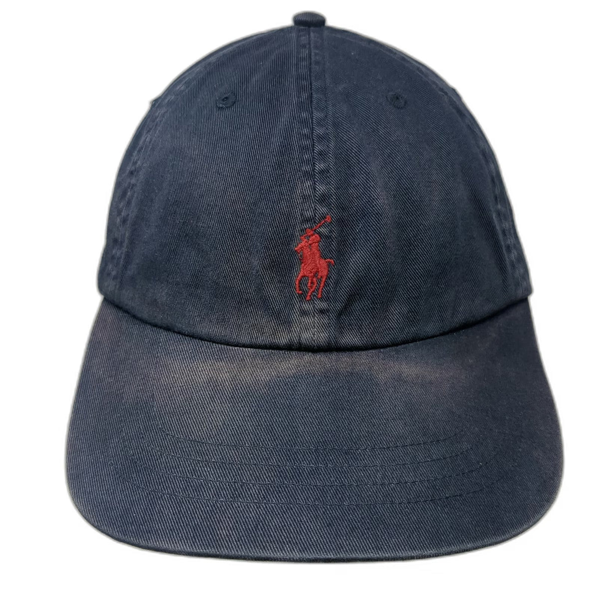 Polo Ralph Lauren Baseball Cap Blue OS Leather Strapback Big & Tall Hat Vintage