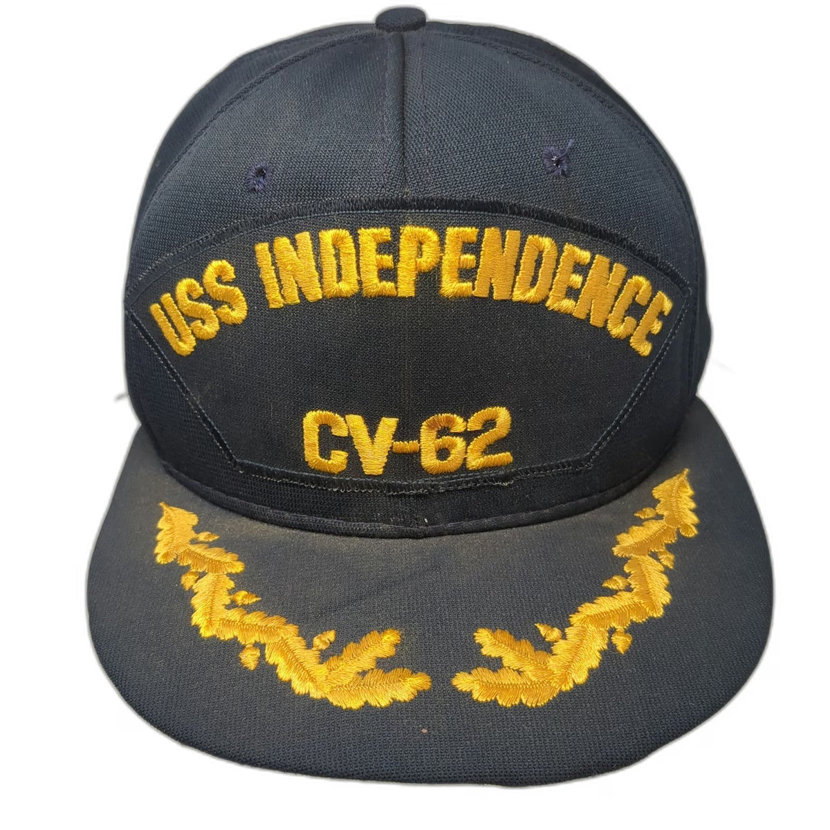 AJD Snapback Blue Hat L USS Independence CV-62 Scrambled Eggs Navy Military Ship