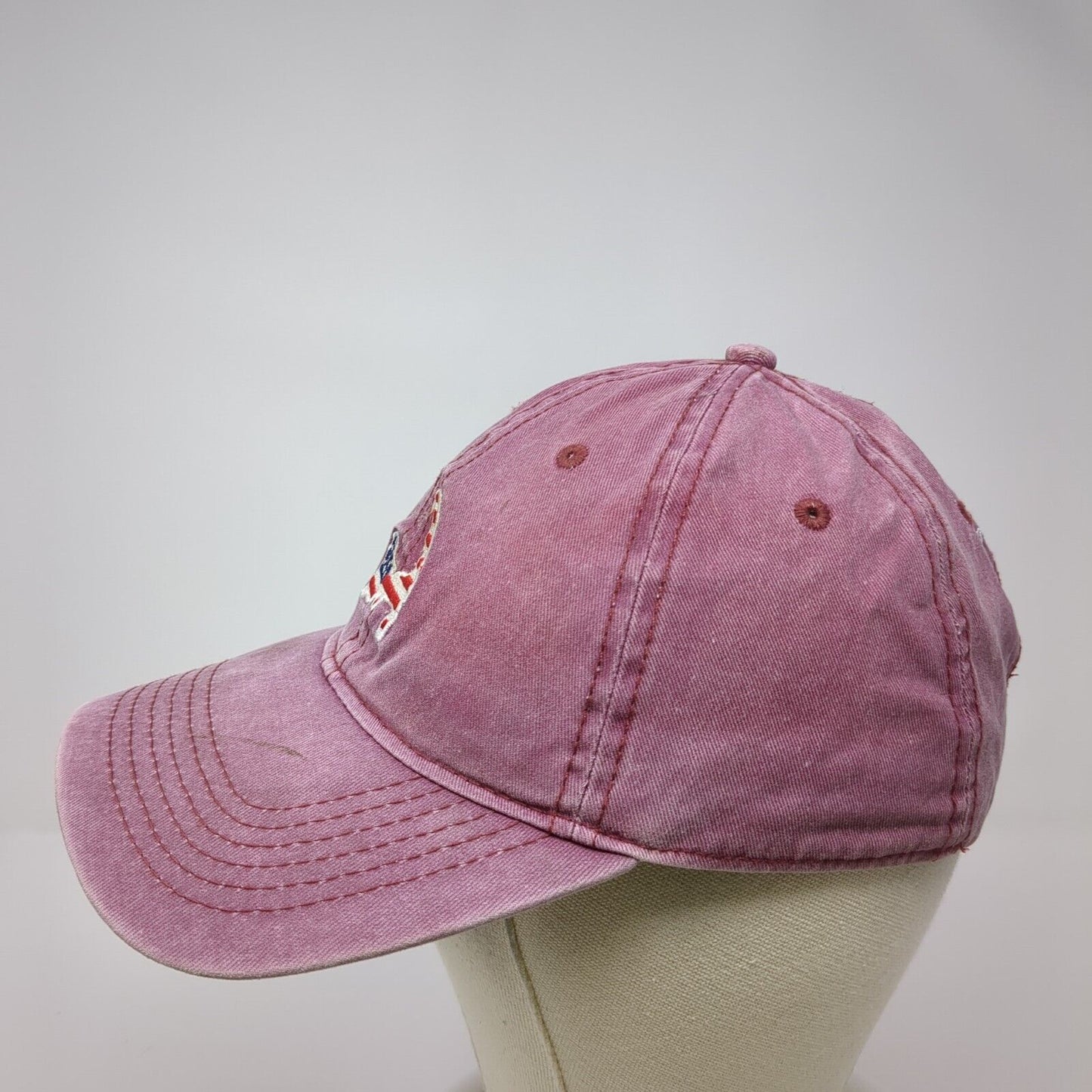 Cape COD Massachusetts Slideback Hat Red OS Adjustable Embroidered Patriotic