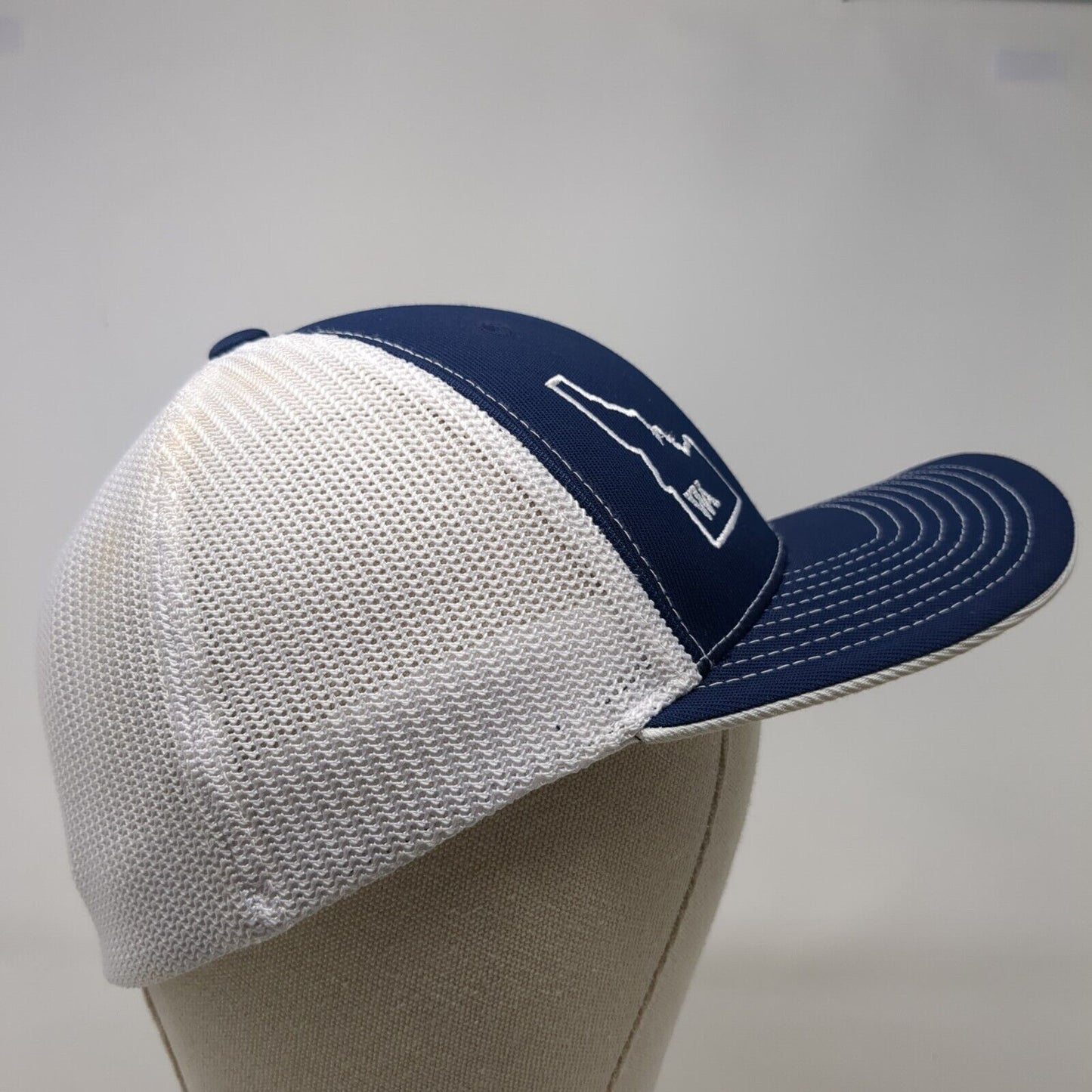 Idaho Fitted Mesh Back Trucker Hat Blue 6 7/8-7 3/8 Pacific Headwear