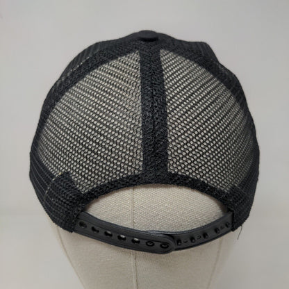 Sportoli Boy's Snapback Mesh Back Hat Black Adjustable Embroidered Logo
