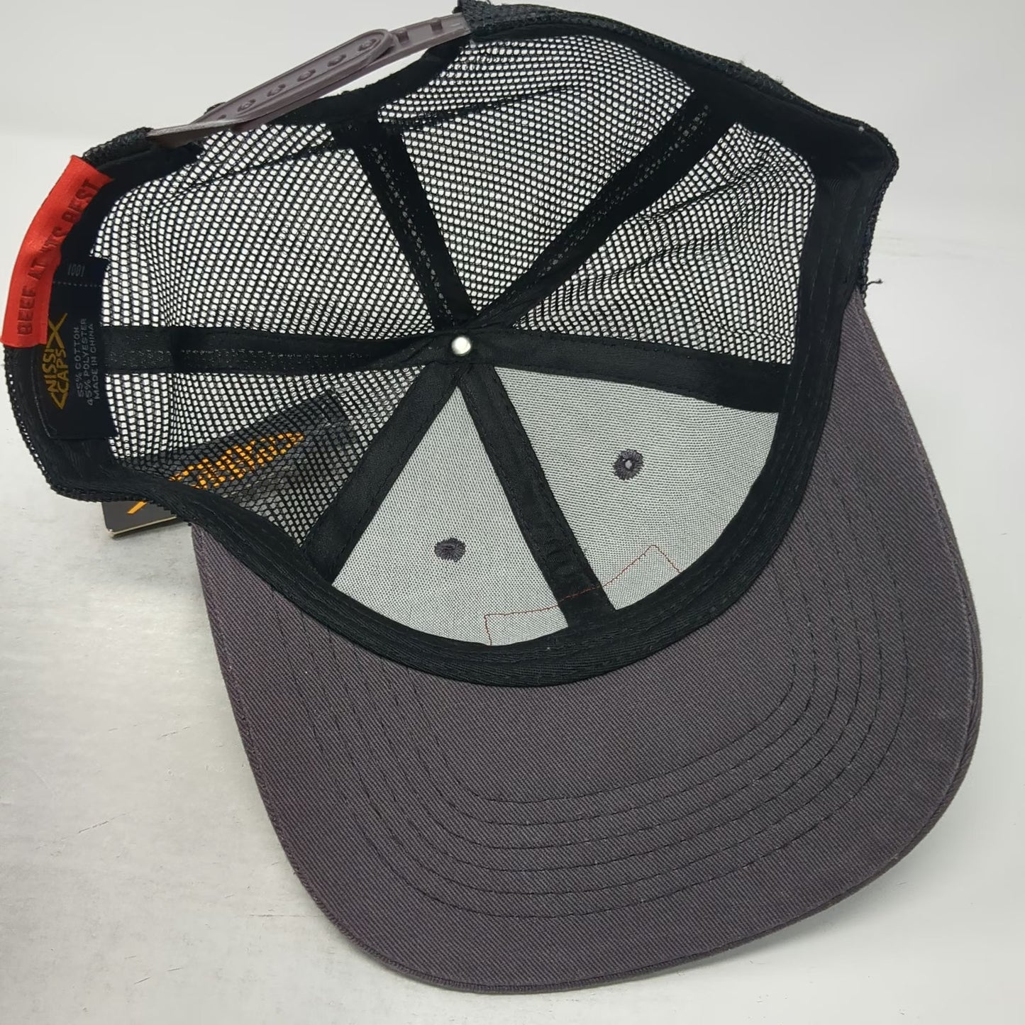 NISSI CAPS Gray Black One Size Trucker Hat Pineland Farms Beef Natural Meats