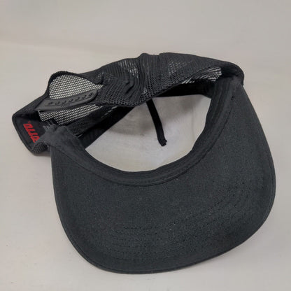 Otto Snapback Trucker Hat Black One Size Adjustable Mesh Back 6 Panel Blank