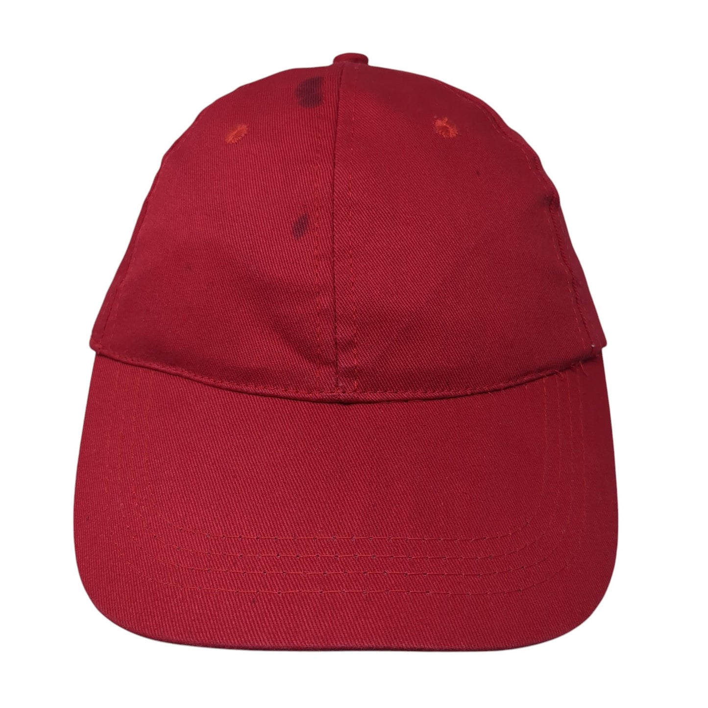 Unbranded Strapback Hat Red One Size Adjustable Solid Casual Blank