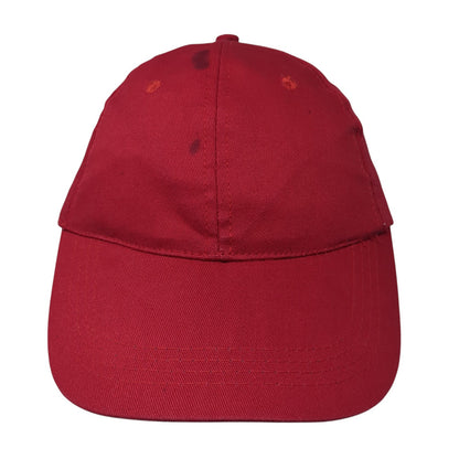 Unbranded Strapback Hat Red One Size Adjustable Solid Casual Blank