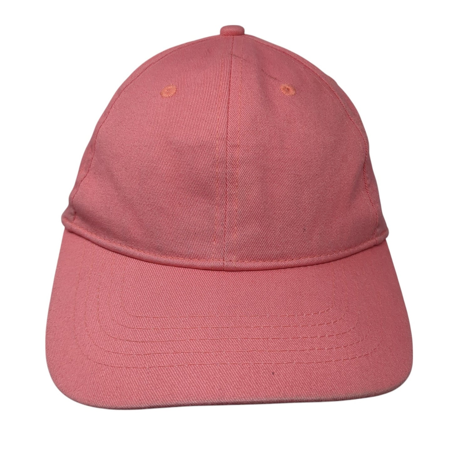 Unbranded Strapback Baseball Cap Pink One Size Adjustable 6 Panel Blank