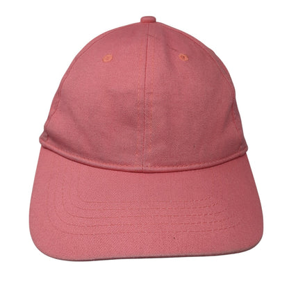 Unbranded Strapback Baseball Cap Pink One Size Adjustable 6 Panel Blank