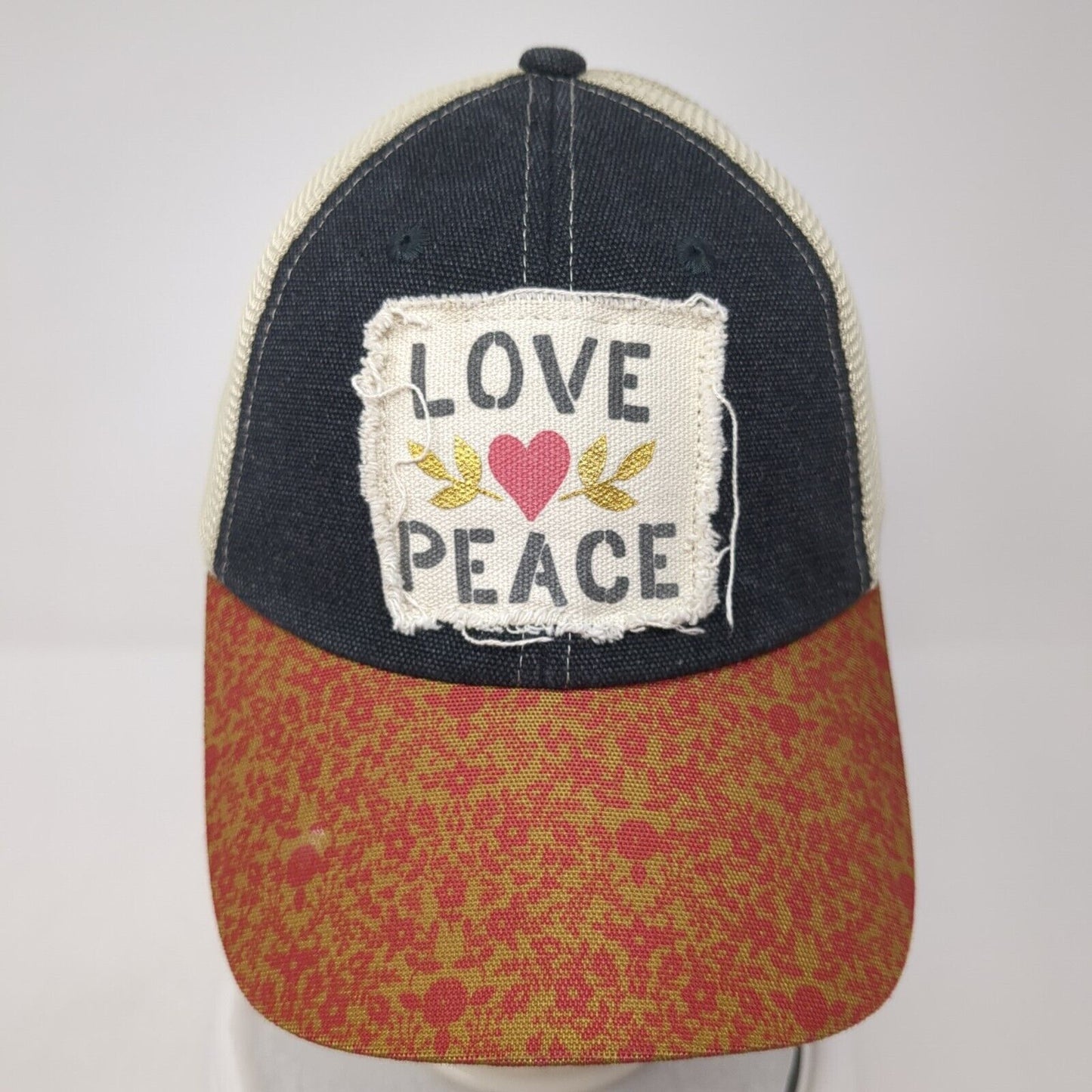Love Peace Snapback Trucker Hat Multi One Size Mesh Back Natural Life