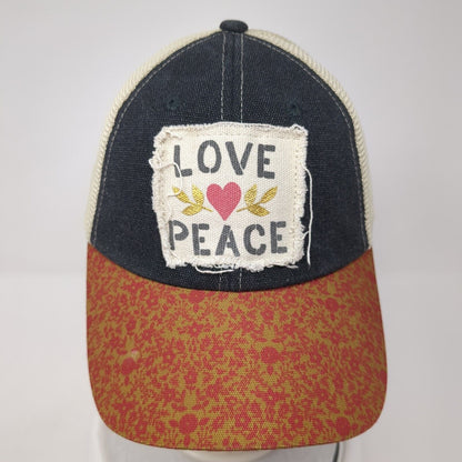 Love Peace Snapback Trucker Hat Multi One Size Mesh Back Natural Life