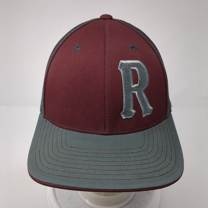R Fitted Trucker Hat Multicolor 7 3/8 Flexfit Mesh Back 6 Panel Pacific Headwear