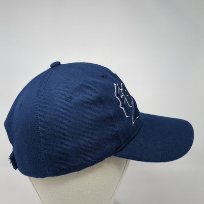 Fishing Strapback Hat Blue One Size Adjustable Embroidered 6 Panel