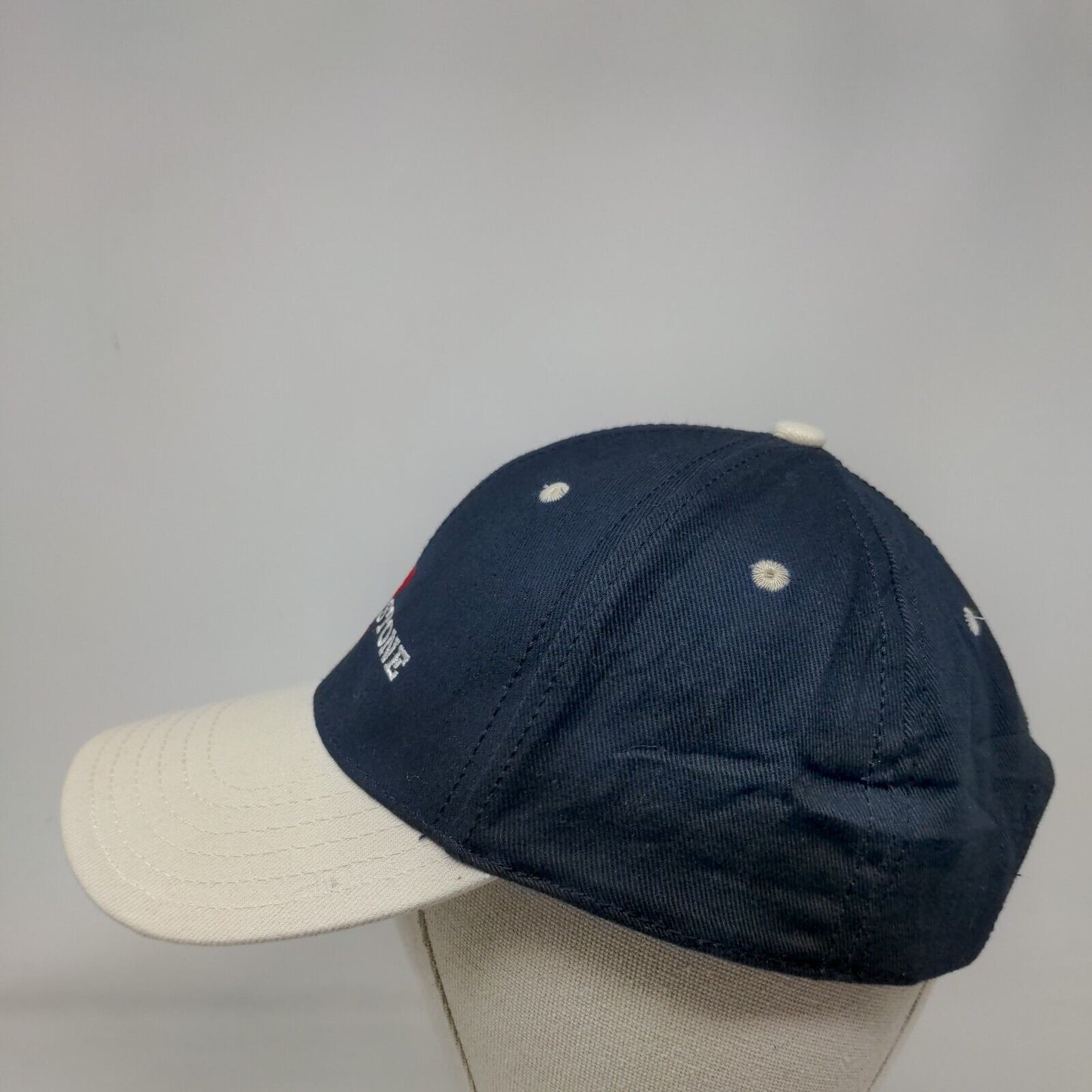 Yellowstone Strapback Hat Blue One Size Embroidered Colorblock 6 Panel