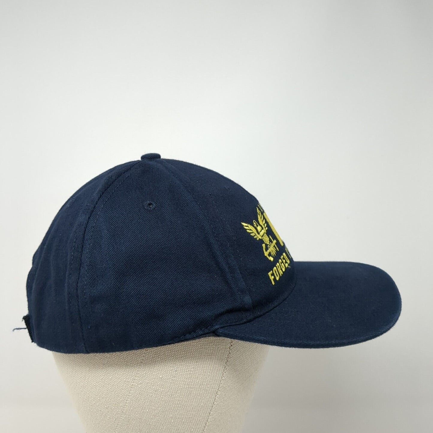 America's Navy Forged By The Sea Strapback Hat Blue One Size Adjustable