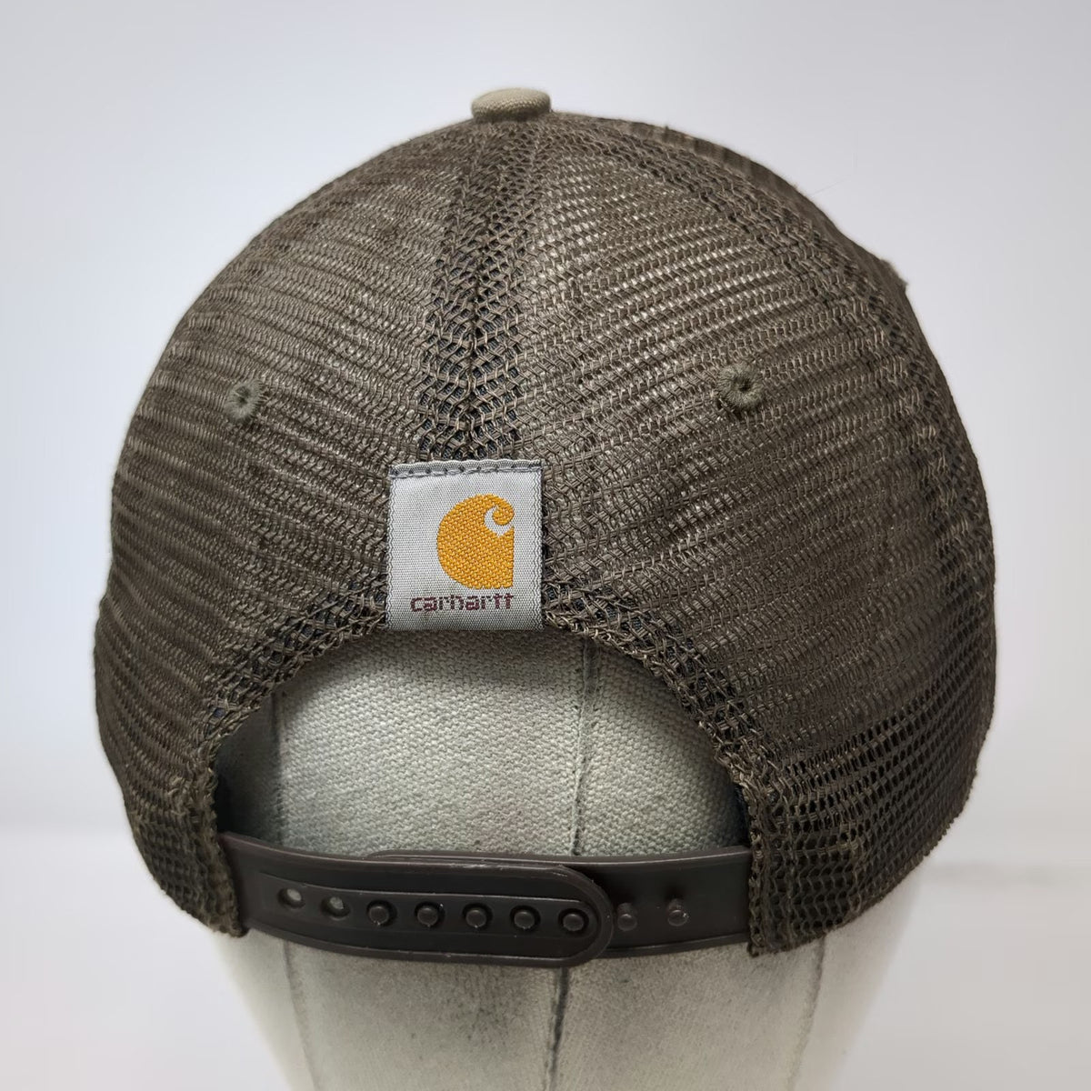 Carhartt Trucker Hat Green One Size Mesh Back Snapback Embroidered Logo Workwear