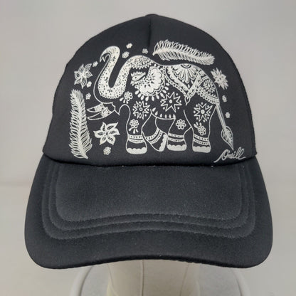 Elephant Snapback Mesh Back Trucker Hat Black OSFA Breathable O'Neill