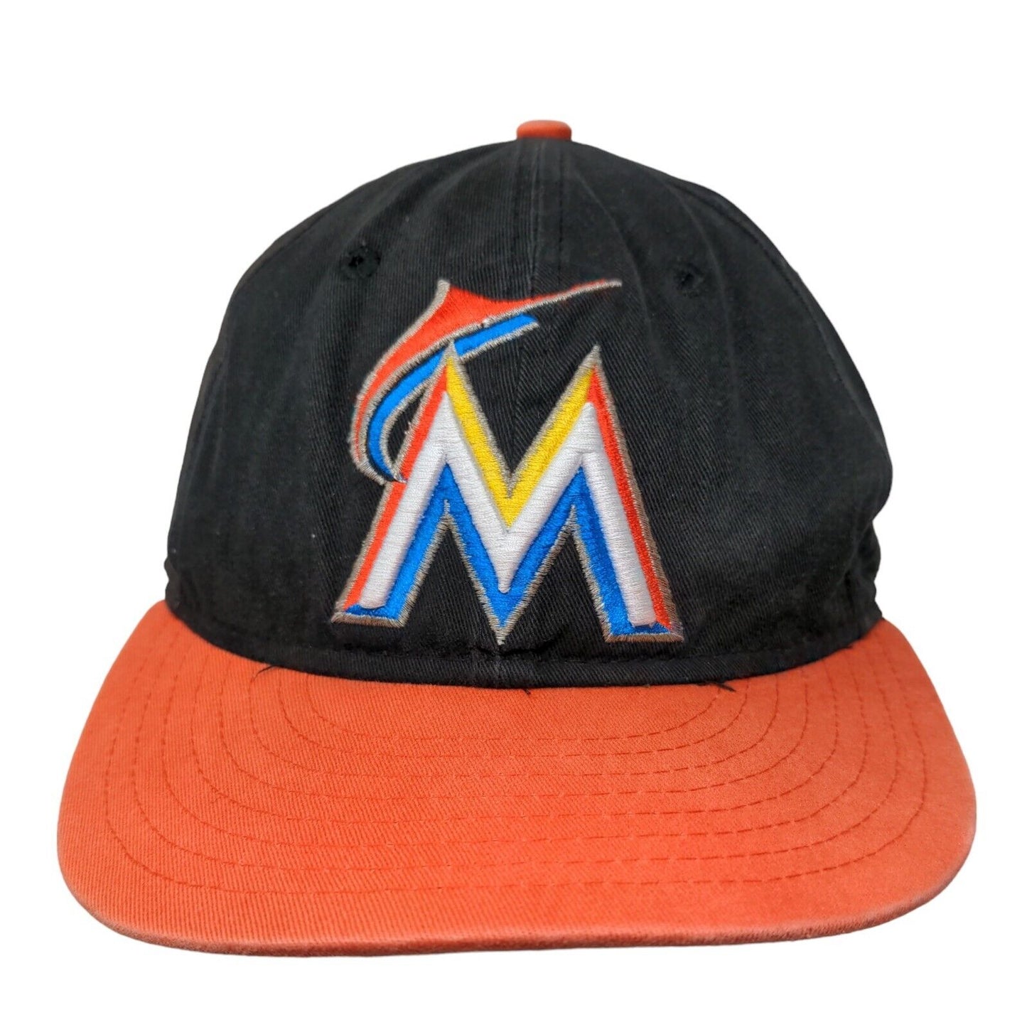 New Era Men's Fitted Hat Multicolor 7 3/8 Embroidered Florida Marlins Logo MLB
