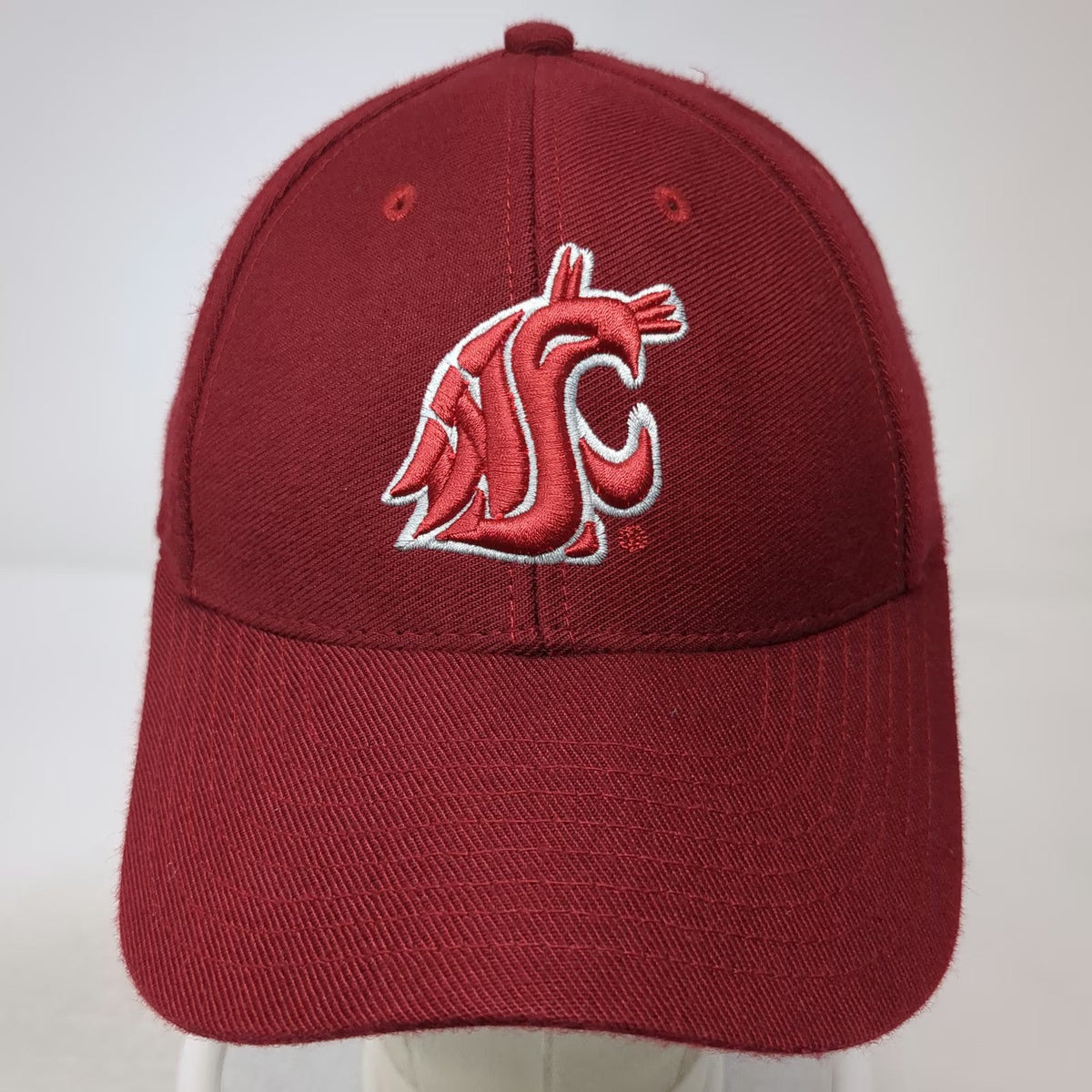 Legacy Baseball Cap Red OS NCAA Strapback WSU Wazzu Cougars Embroidered Hat