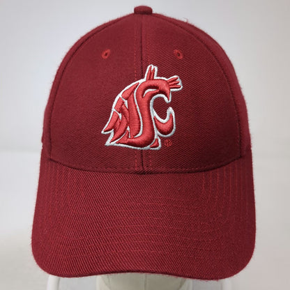 Legacy Baseball Cap Red OS NCAA Strapback WSU Wazzu Cougars Embroidered Hat