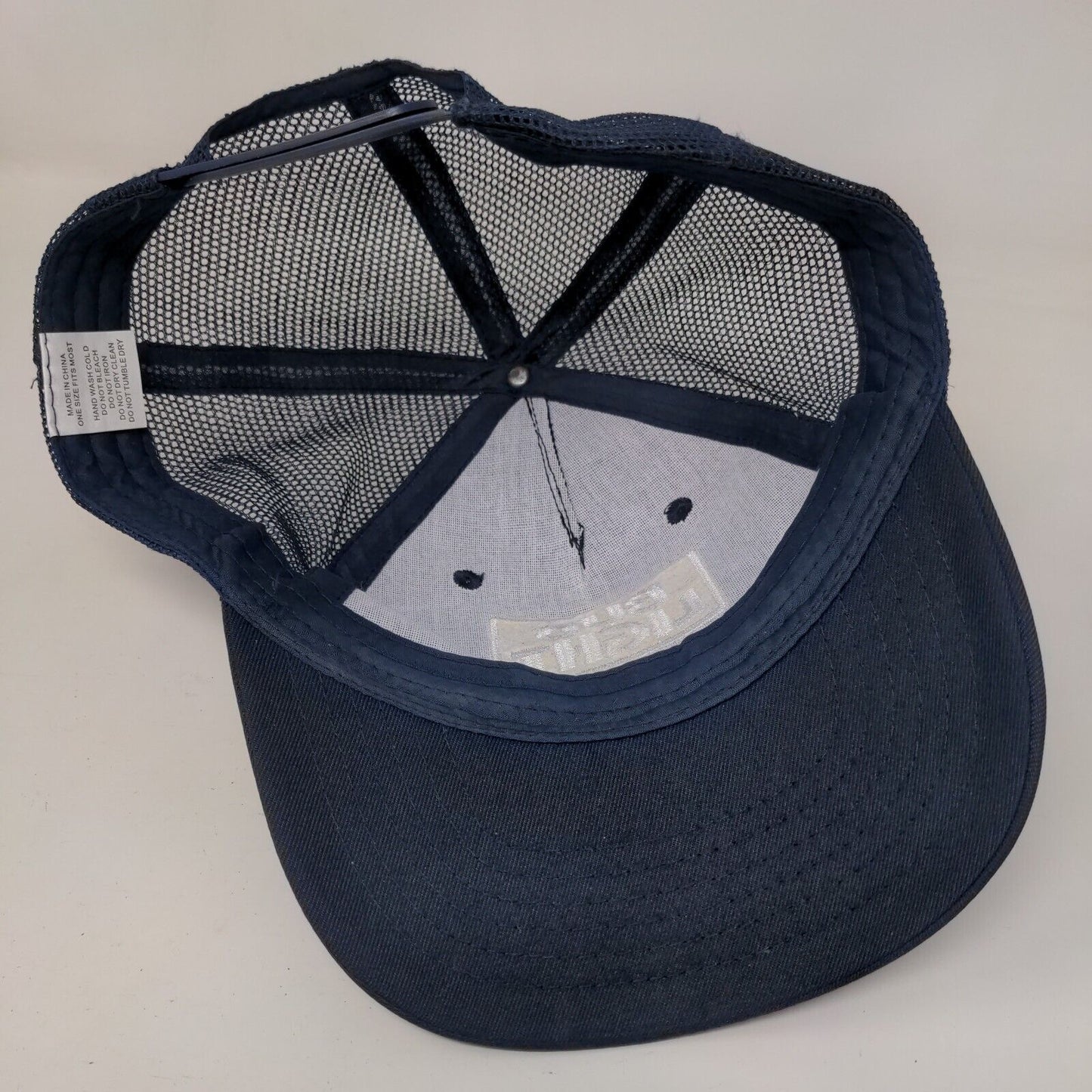 Bud Light Enjoy Responsibly Snapback Trucker Hat Blue OSFM Adjustable Mesh Back