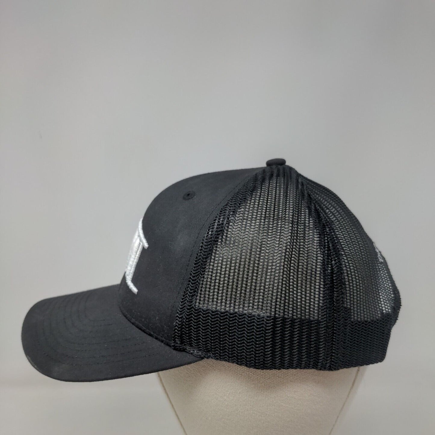 TCM TriCounty Metals Snapback Trucker Hat Black One Size Mesh Back Richardson