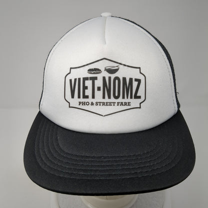 Viet-Nomz Snapback Mesh Back Foam Trucker Hat Multicolor Graphic Logo