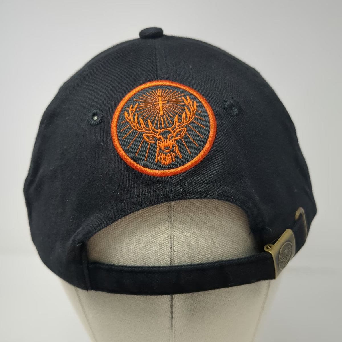 Jagermeister Baseball Cap Black One Size Embroidered Logo Stag Strapback Hat