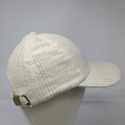 Sonoma Baseball Cap Beige One Size Slideback Woven Straw Frayed Brim Hat Blank