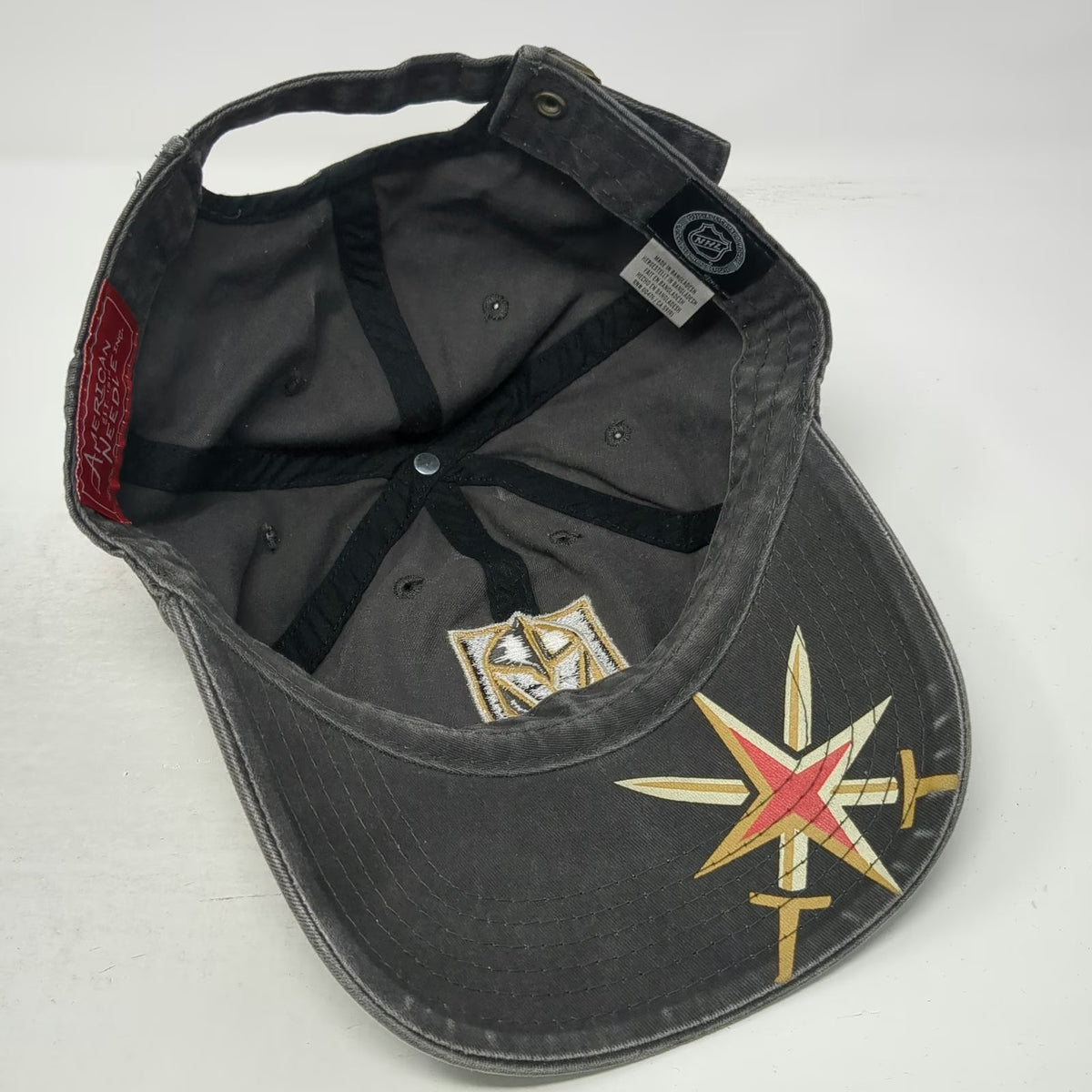 American Needle Vegas Golden Knights NHL Gray One Size Cap Underbrim Star Swords