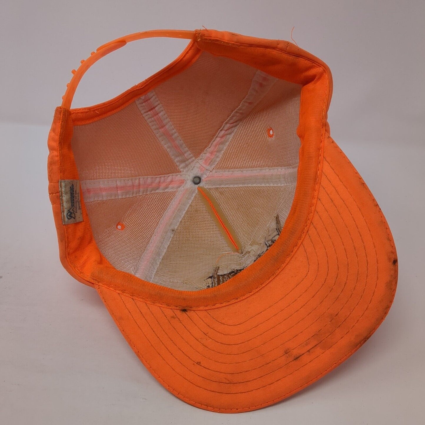 Deer Hunting Snapback Hat Orange One Size Adjustable Embroidered Mountain Top