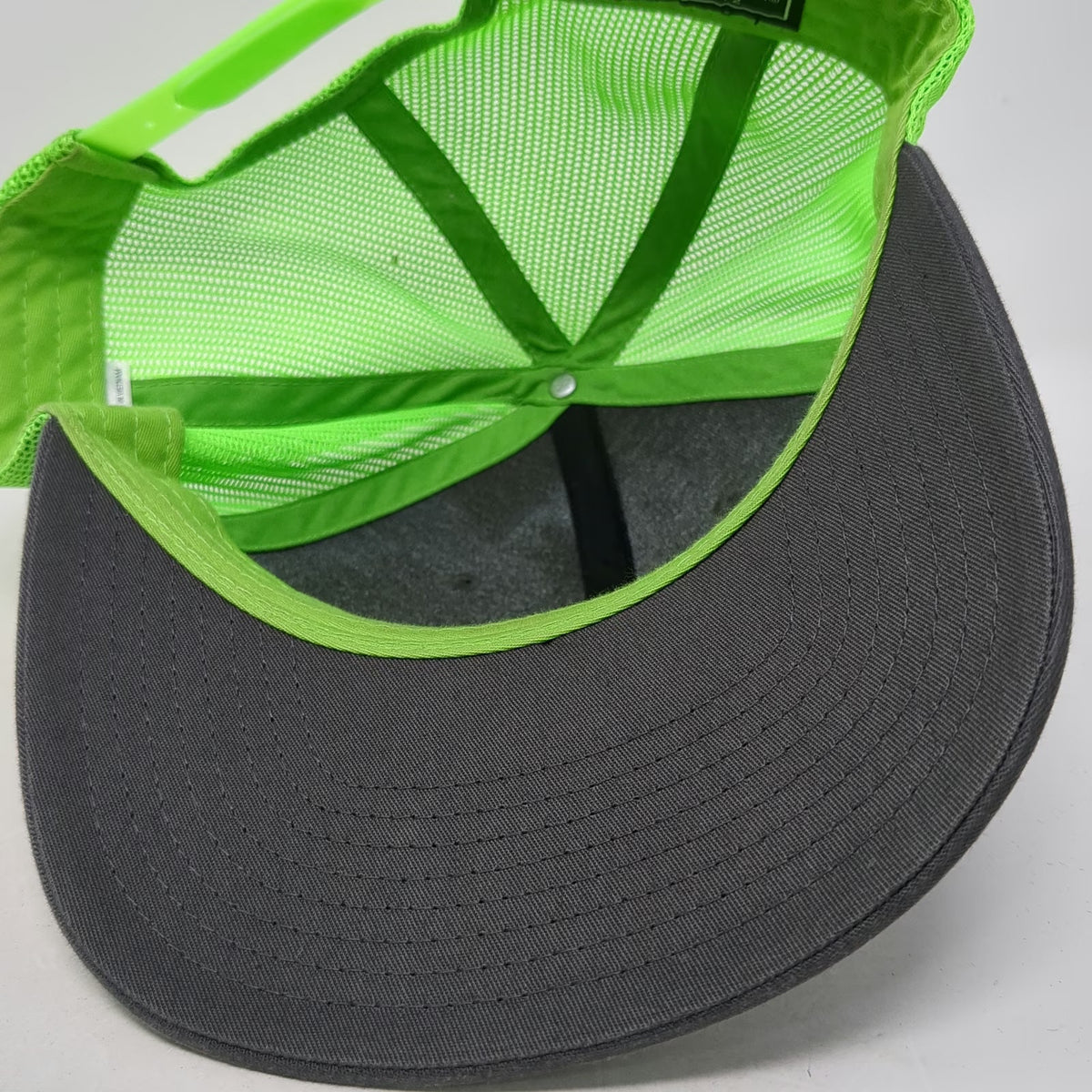 Richardson Trucker Hat Gray Green One Size Hop Cone Mesh Snapback Agriculture