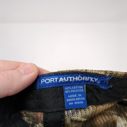 Port Authority Strapback Trucker Hat Camouflage OS Adjustable Mesh Back Blank